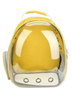 Generic Breathable Portable Pet Carrier Bag Outdoor Travel Puppy Cat Bag Transparent Space Pet Backpack Yellow Yellow/Clear 