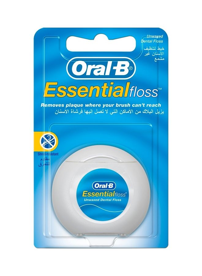 Oral-B Essential Unwaxed Dental Floss White
