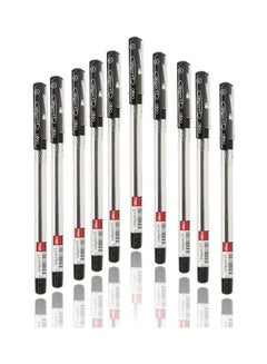 Cello 10-Piece Fine Grip Ball Point Pens Set Black 