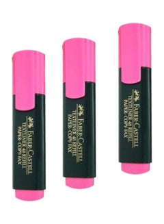 FABER-CASTELL 3-Piece Textliner 48 Refill Highlighters Set Light Pink 