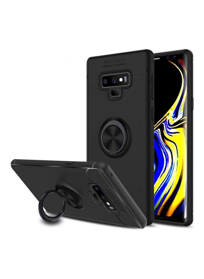 Generic - For Samsung Note 9 Hybrid Slim Durable Soft Rotating Ring Kickstand Protective Case With Magnetic Case Cover For For Samsung Galaxy Note 9 Black - Image 1