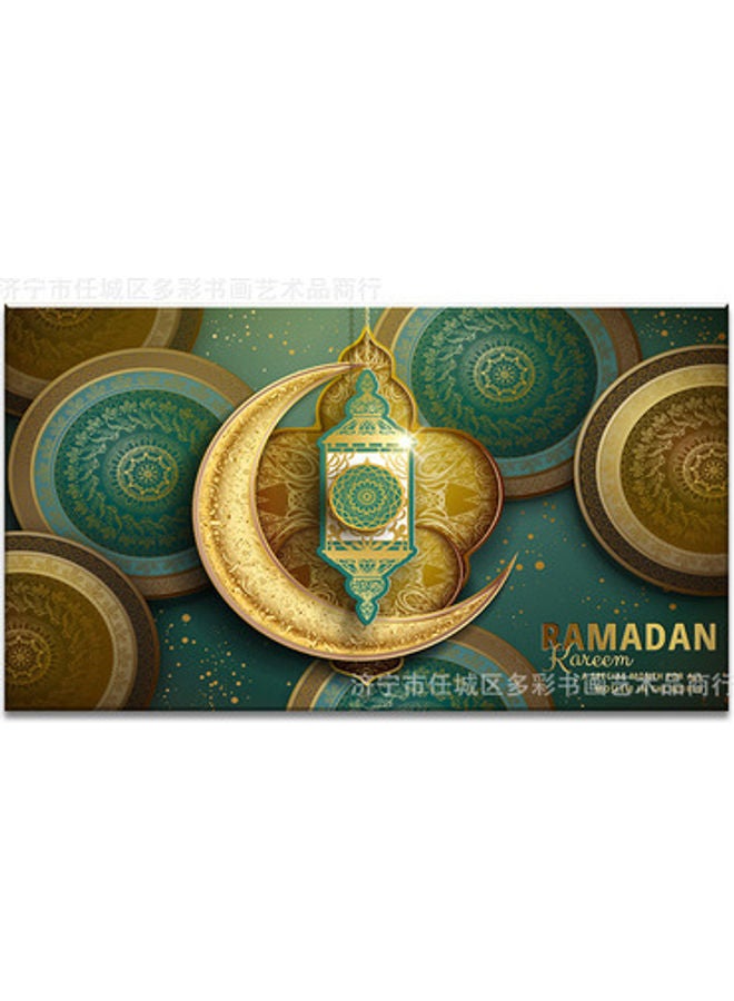 NIBEMINENT Ramadan Kareem Themed Decorative Wall Hanging Picture Multicolour