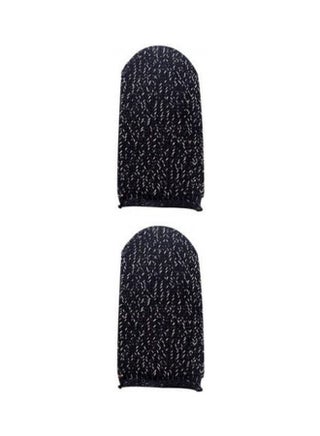 Mobile Game Controller Finger Sleeve Ultra-Thin Sweat-Proof Breathable Full Touch Screen, Sensitive Shooting Target Joystick Finger Sleeve-Pair (2Pcs)-Black - v1624275744/N48471335A_1