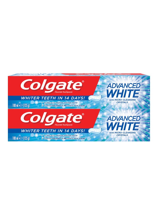 Pack Of 2 Advanced White Toothpaste Multicolour 2x100ml - v1624275797/N48470260A_1