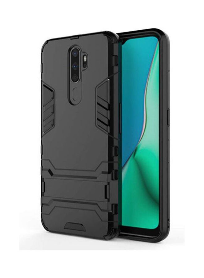 Case For Oppo A9 (2020)/A5/A11X Case Cover Rugged And Shockproof With Mobile Phone Holder Black