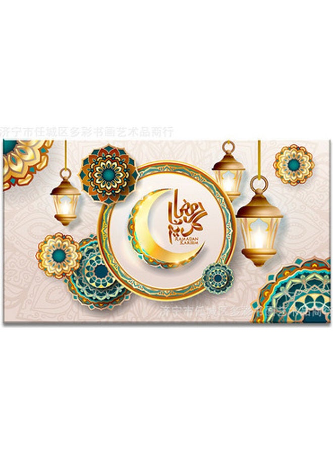 نيبمينينت صورة جدارية للزينة بتصميم عبارة "Ramadan Kareem" رمضان كريم . متعدد الألوان