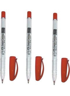 FABER-CASTELL 3-Piece Classic Ballpoint Pen Red 