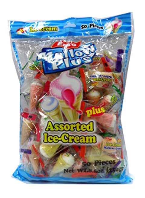 Ice Cream Marshmallow Plus Assorted 50 Pieces 250grams