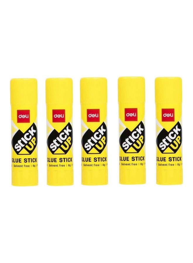 Deli 5-Piece Stick Up Glue Stick Yellow