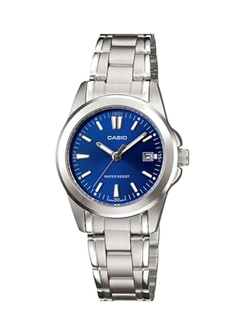 Men's Water Resistant Analog Watch MTP-1215A-2A2DF - 43 mm - Silver
