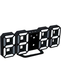 3D Wireless Remote Digital Led Alarm Clock White