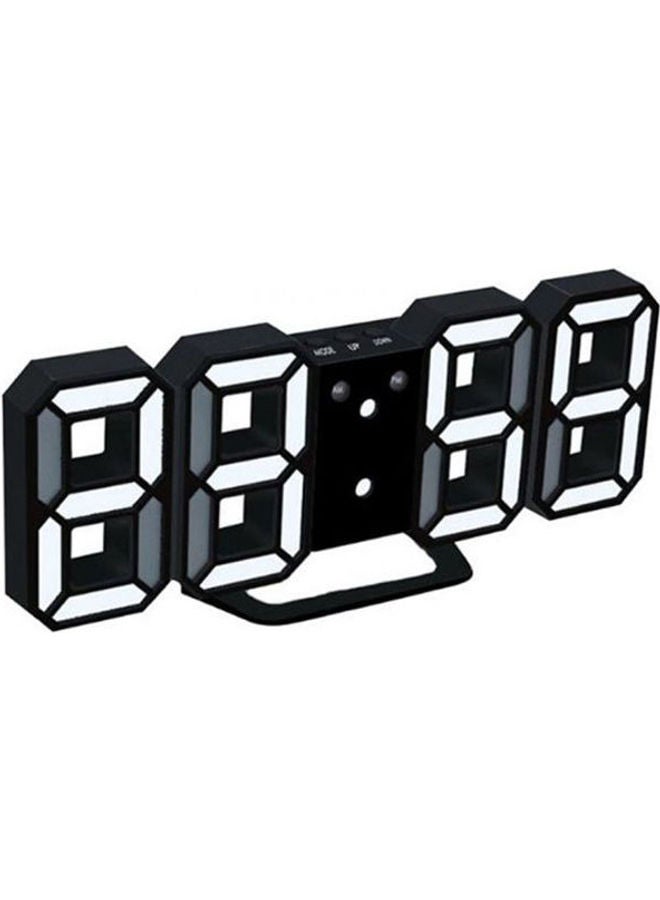 Generic - 3D Wireless Remote Digital Led Alarm Clock White - Image 1