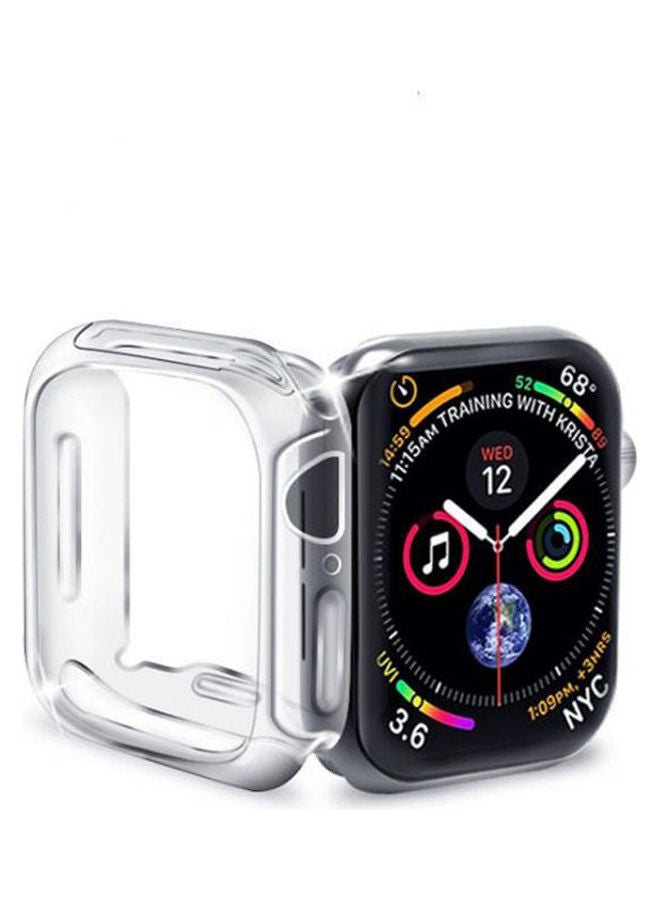 غطاء حماية واقٍ لساعة أبل آي ووتش سيريز 4 مقاس 40 مم، رفيع للغاية وشفاف لساعة آي ووتش مقاس 40 مم مع غطاء حماية من البولي يوريثان الحراري شفاف