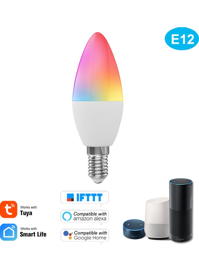 مجموعة مصابيح LED ذكية قابلة للتعتيم بتصميم شمعة مكونة من 3 قطع متعدد الألوان 12.2x8.4x4.2سم - Image 5