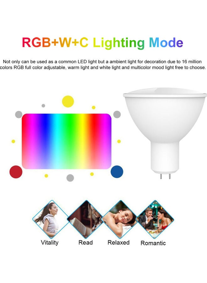 Dimmable Smart LED Bulb Multicolour 10x7x5cm  - Image 2