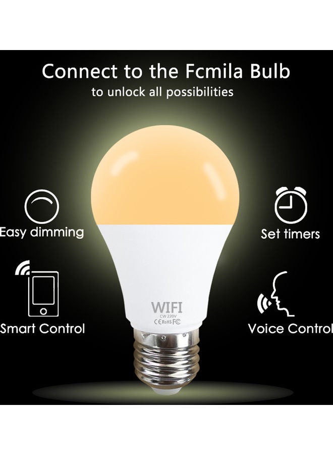 Cloud Intelligence Smart WiFi Bulb Multicolour 11x6.2x6.2centimeter