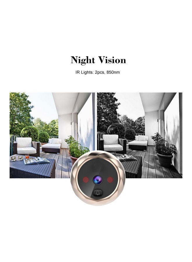 Generic - Doorbell Intercom System With Monitoring Camera Rose Gold/Black - Image 1