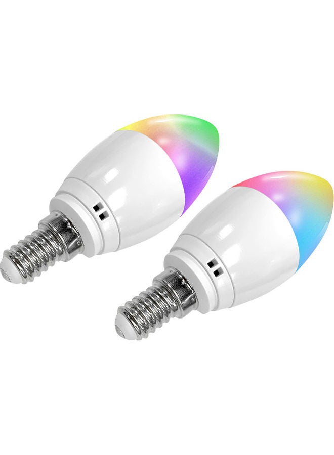 Generic - WiFi Smart Bulb RGB+WW+CW LED Candle Bulbs E14 Chandelier Light Bulbs SmartLife APP Remote Control White 12*12*4centimeter - Image 1