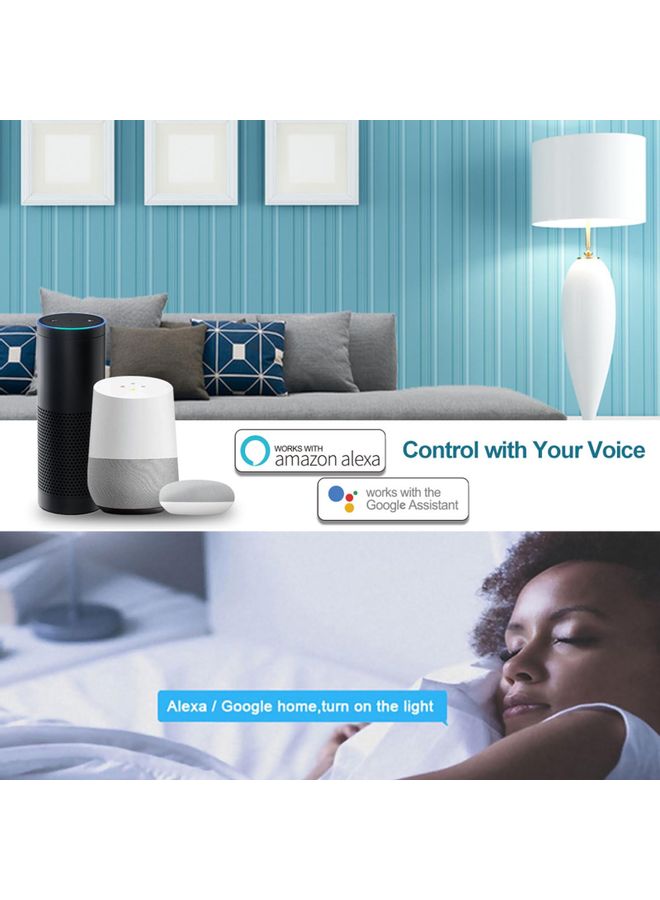 Generic - WiFi Smart Bulb RGB+WW+CW LED Candle Bulbs E14 Chandelier Light Bulbs SmartLife APP Remote Control White 12*12*4centimeter - Image 1