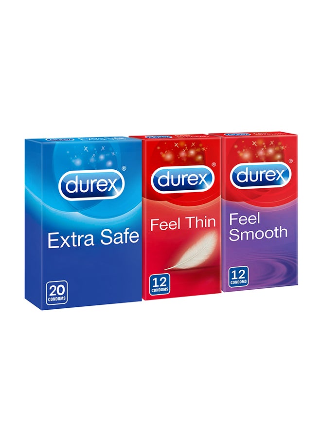 Durex Pack of 3 Smooth Feel Thin Condom