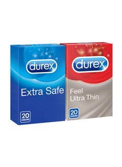 Duo Bundle Pack - Extra Safe Condoms 20s + Feel Ultra Thin 20s - v1624278630/N48284229A_1