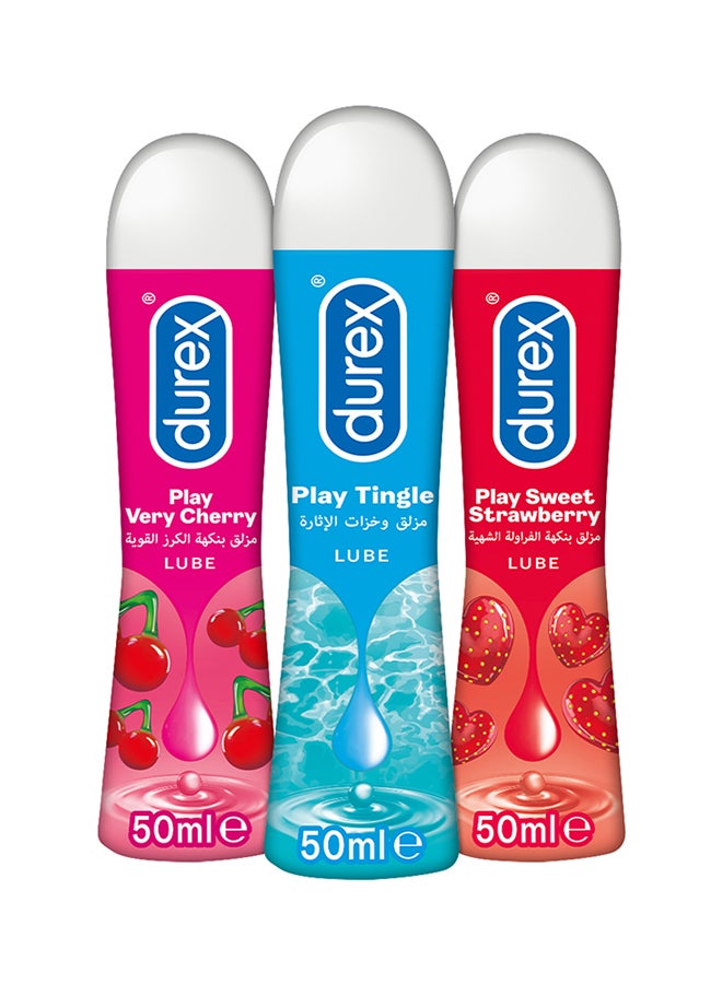 Durex - Lube Multi Pack Play Tingle With Cheeky Cherry And Sweet Strawberry Gel 50 ml - Image 1