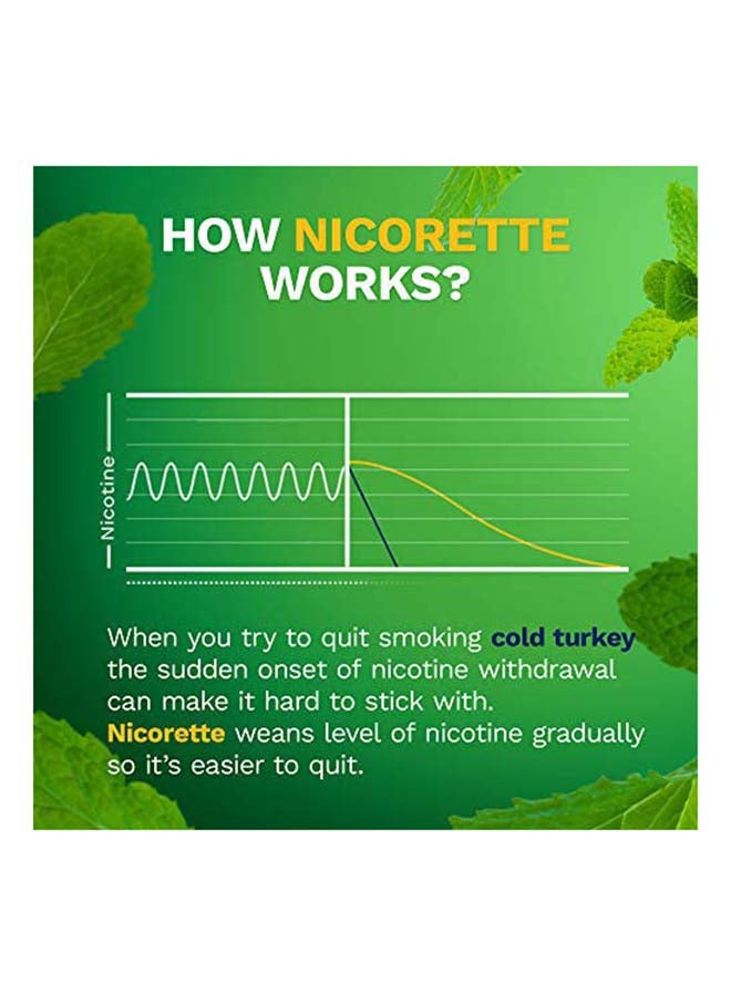 nicorette Nicotine Gum Spearmint Flavor 4mg  - Image 3