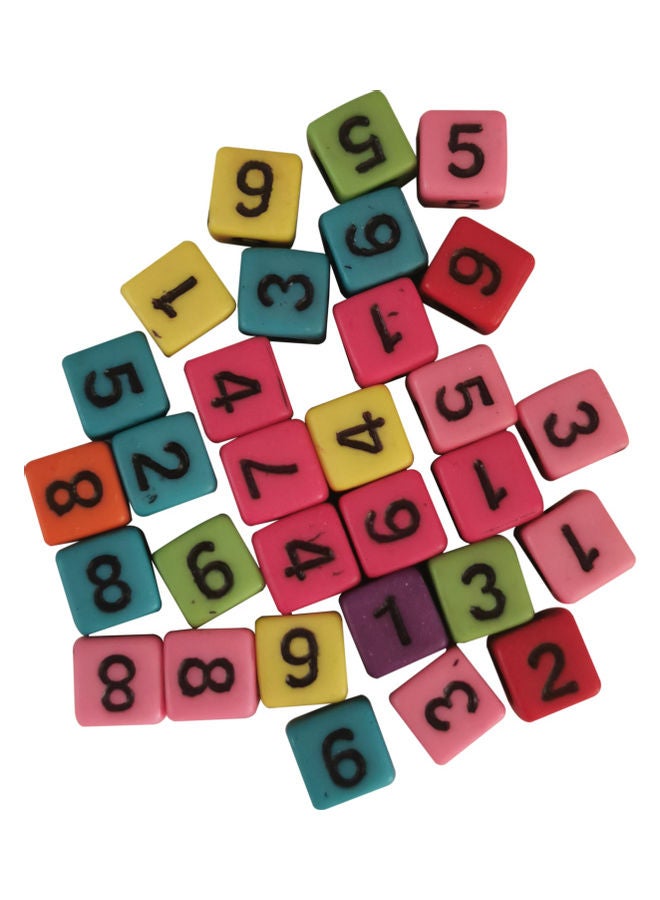 asmat Square Numeric Acrylic Bead Set 0.7cm - Image 2