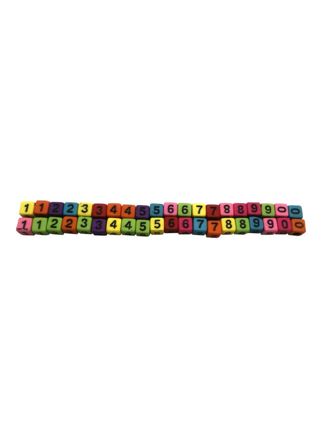 asmat Square Numeric Acrylic Bead Set 0.7cm - Image 3