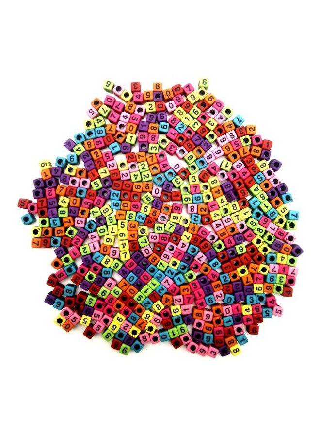 asmat Square Numeric Acrylic Bead Set 0.7cm - Image 4