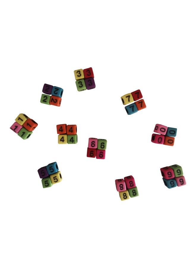asmat Square Numeric Acrylic Bead Set 0.7cm - Image 5