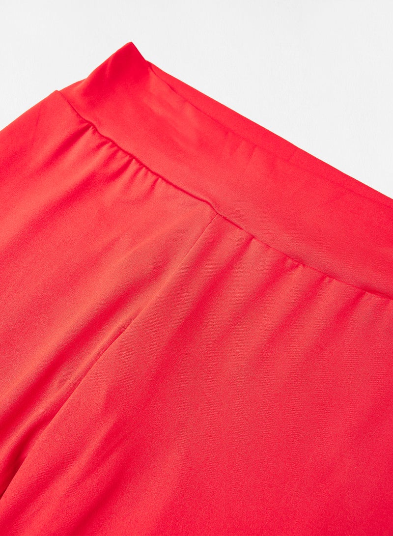 Athletiq High Waist Plain Ankle Length Sports Legging For Improved Performance Red  - Image 5