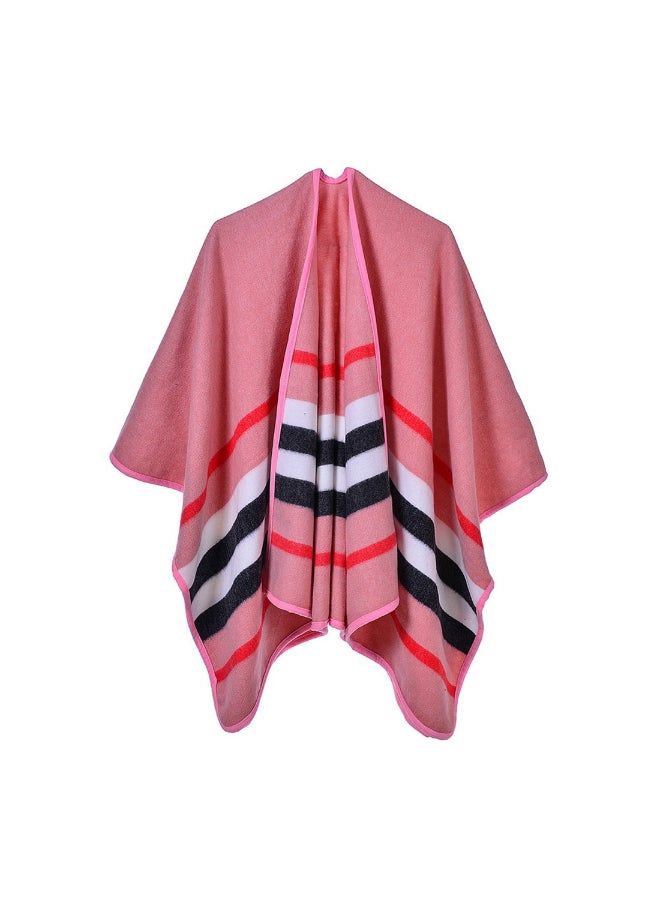 Knitted Vintage Cape Shawl Multicolour