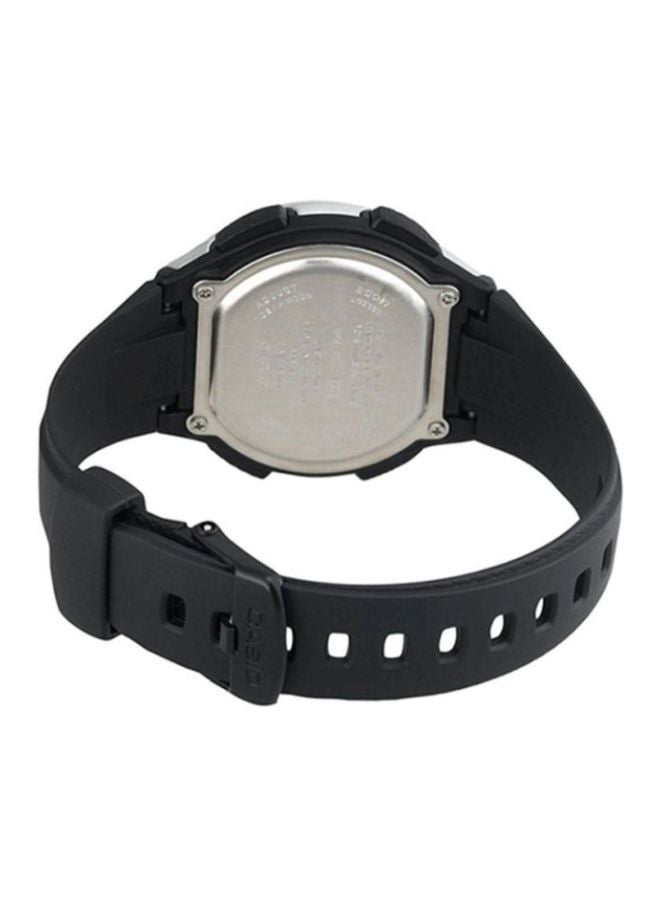 كاسيو ساعة يد رقمية بسوار من الراتينج طراز W-753-1A - مقاس 48 ملم - لون أسود للرجال - Image 2