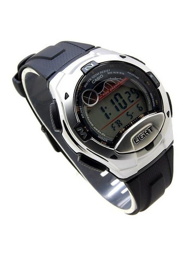 كاسيو ساعة يد رقمية بسوار من الراتينج طراز W-753-1A - مقاس 48 ملم - لون أسود للرجال - Image 4