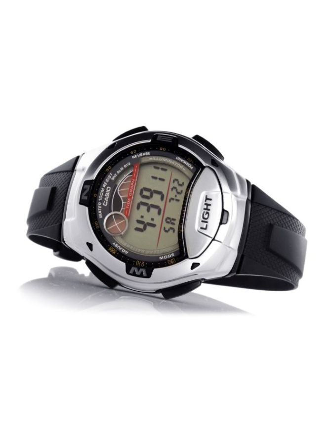 كاسيو ساعة يد رقمية بسوار من الراتينج طراز W-753-1A - مقاس 48 ملم - لون أسود للرجال - Image 5