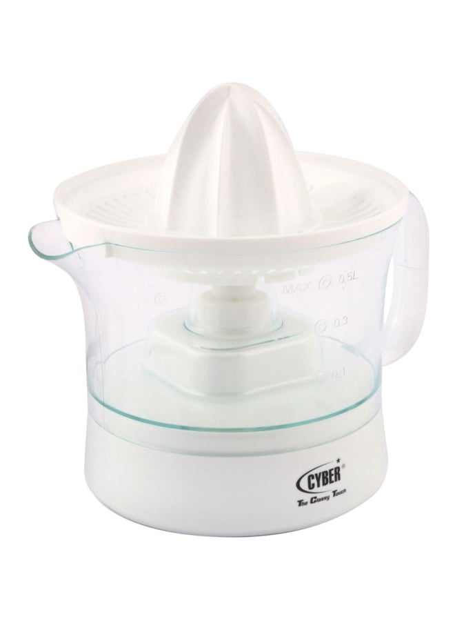 Cyber Electric Citrus Juicer 25 Watts With 500ML Capacity 500 ml 25 W CYCJ-3016 White/Clear - Image 2