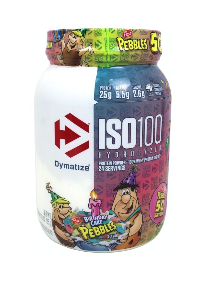 ISO100 Hydrolyzed Whey Protein Isolate Birthday Cake Powder - v1624284935/N48478793A_1