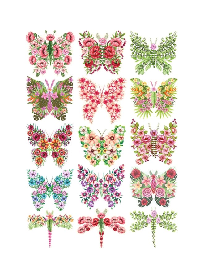 Voberry 3D  Butterfly PVC Art Decal Home Decor Kids Room Wall Mural Stickers Multicolor 1x1x1cm - Image 1