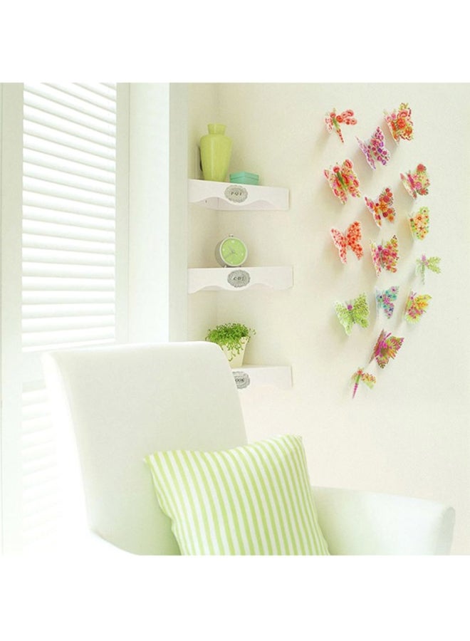 Voberry 3D  Butterfly PVC Art Decal Home Decor Kids Room Wall Mural Stickers Multicolor 1x1x1cm - Image 3