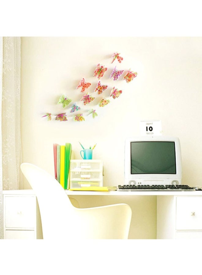 Voberry 3D  Butterfly PVC Art Decal Home Decor Kids Room Wall Mural Stickers Multicolor 1x1x1cm - Image 4