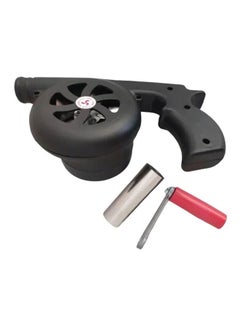 ARTC Mini Hand Crank Fan Air Blower Black/Red  - Image 2