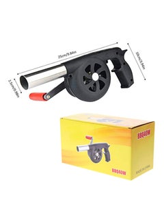 ARTC Mini Hand Crank Fan Air Blower Black/Red  - Image 3