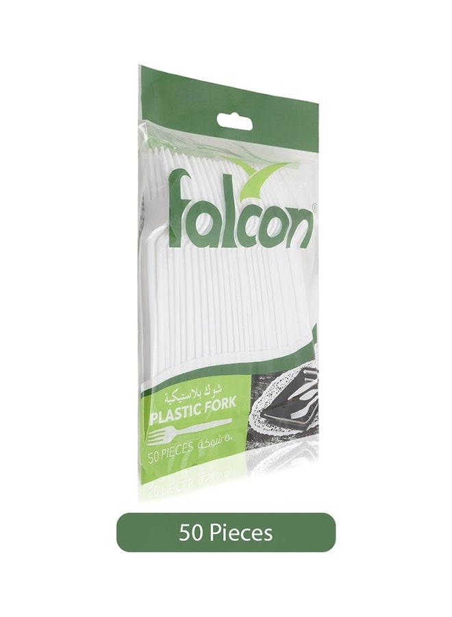 Falcon 50-Piece Disposable Fork Set White - Image 3