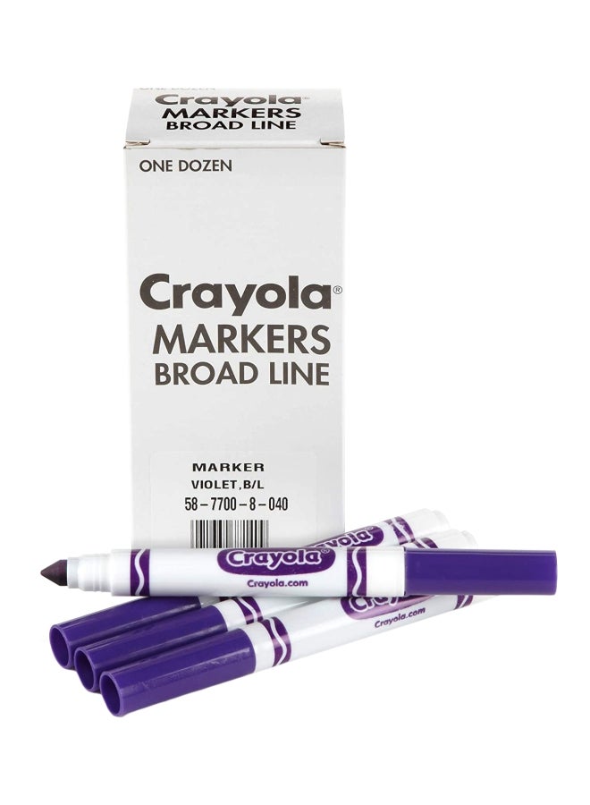 Crayola 12-Piece Original Bulk Marker Purple - Image 1
