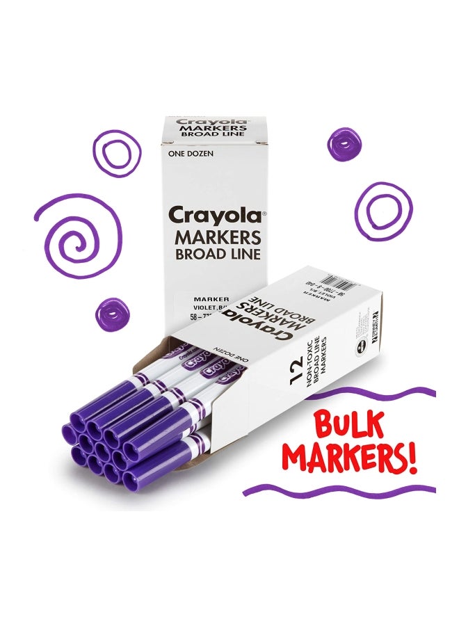 Crayola 12-Piece Original Bulk Marker Purple - Image 2