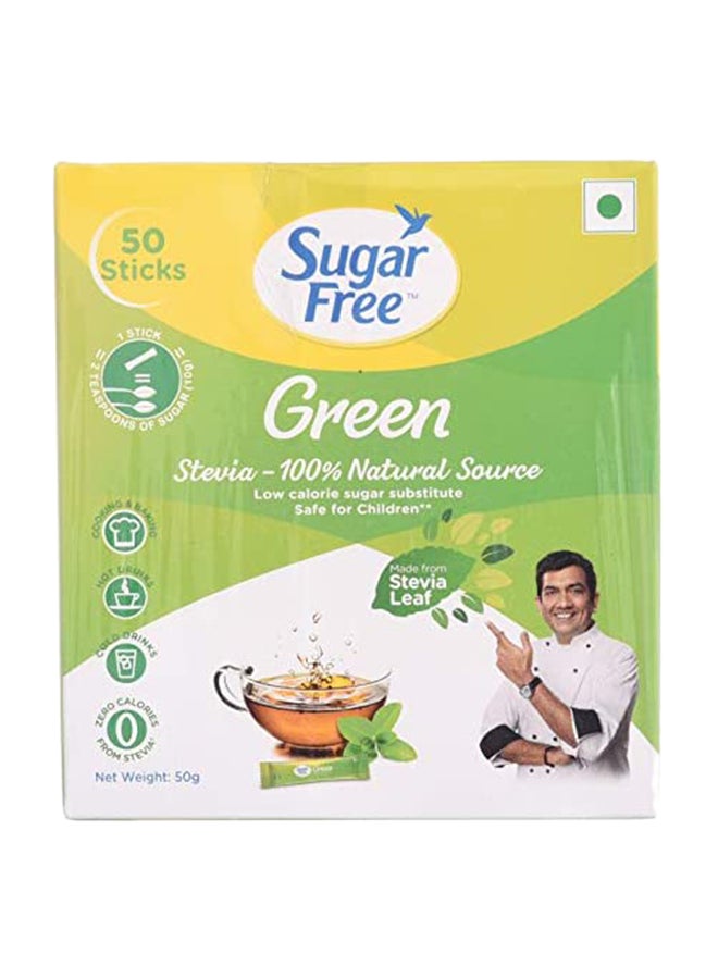Sugar Free - Green Stevia 50 Sticks 50grams - Image 1