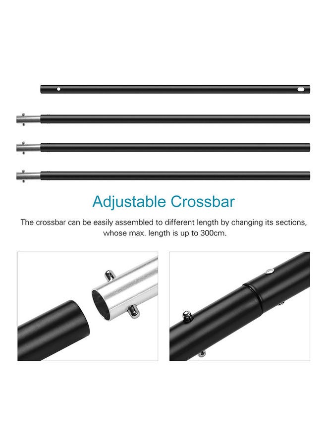 Adjustable Photography Studio Background Support System Black  - Image 3