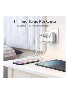 TESSAN International Travel Plug Adapter White/Grey  - Image 2