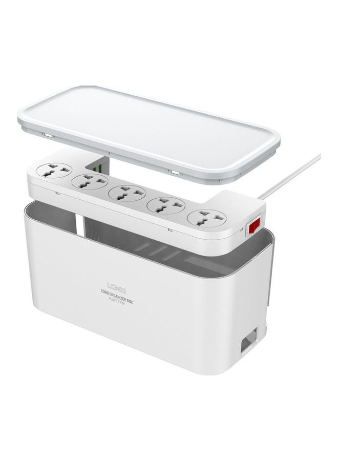 LDNIO - 5-Power Socket Strip Box + 3 port USB White 200cm - Image 1
